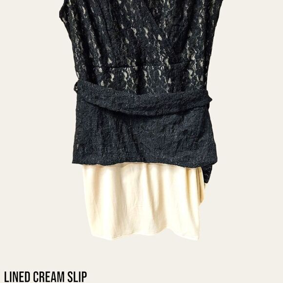 NEW Lane Bryant Plus Size Black Lace Overlay Midi Cocktail Dress. - Picture 6 of 12